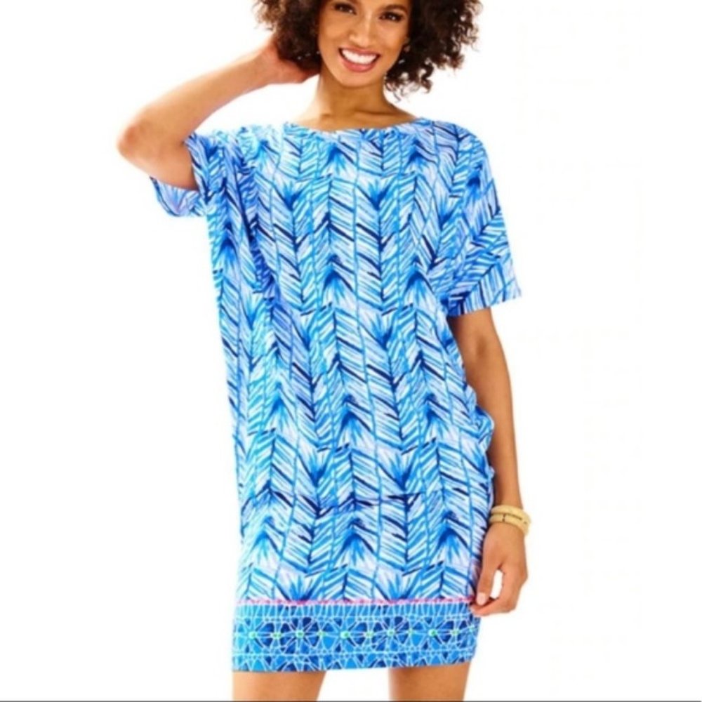Lilly Pulitzer Lowe Costa Verde Engineered Lapis Blue Dress